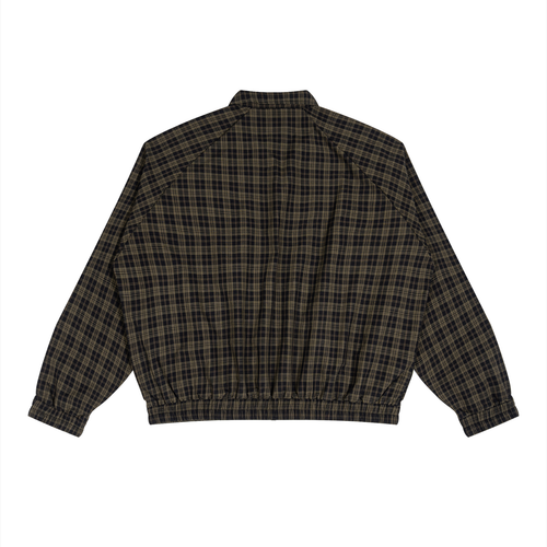 Plaid Full-Zip Track Jacket